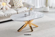 Salontafel 'Ophelia' 120cm Ovaal — Poten in Goudkleur