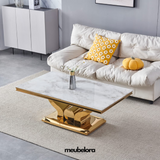 Salontafel 'Trophee' Rechthoek 120cm — Poten in Goudkleur