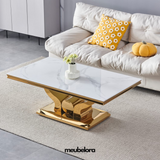 Salontafel 'Trophee' Rechthoek 120cm — Poten in Goudkleur