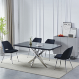 Eettafel 'Olivia' 180cm — Poten in Zilverkleur