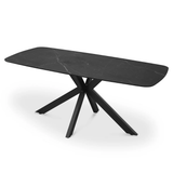 Tafel 'Apollo' 180 cm Deens Ovaal Steen Zwart