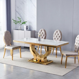 Eettafel 'Trophee' 180cm — Poten in Goudkleur