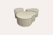 Salontafelset Trio Luma – Sculpturaal Design in Marmer