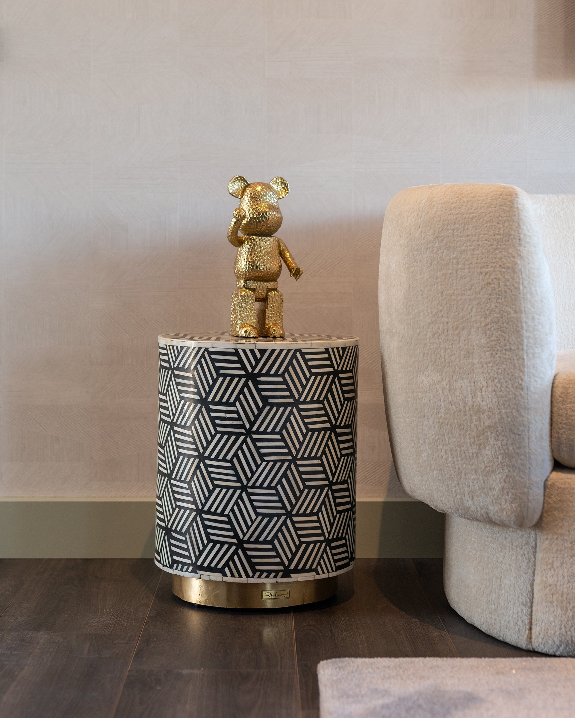 Deco object beer goud (Gold)