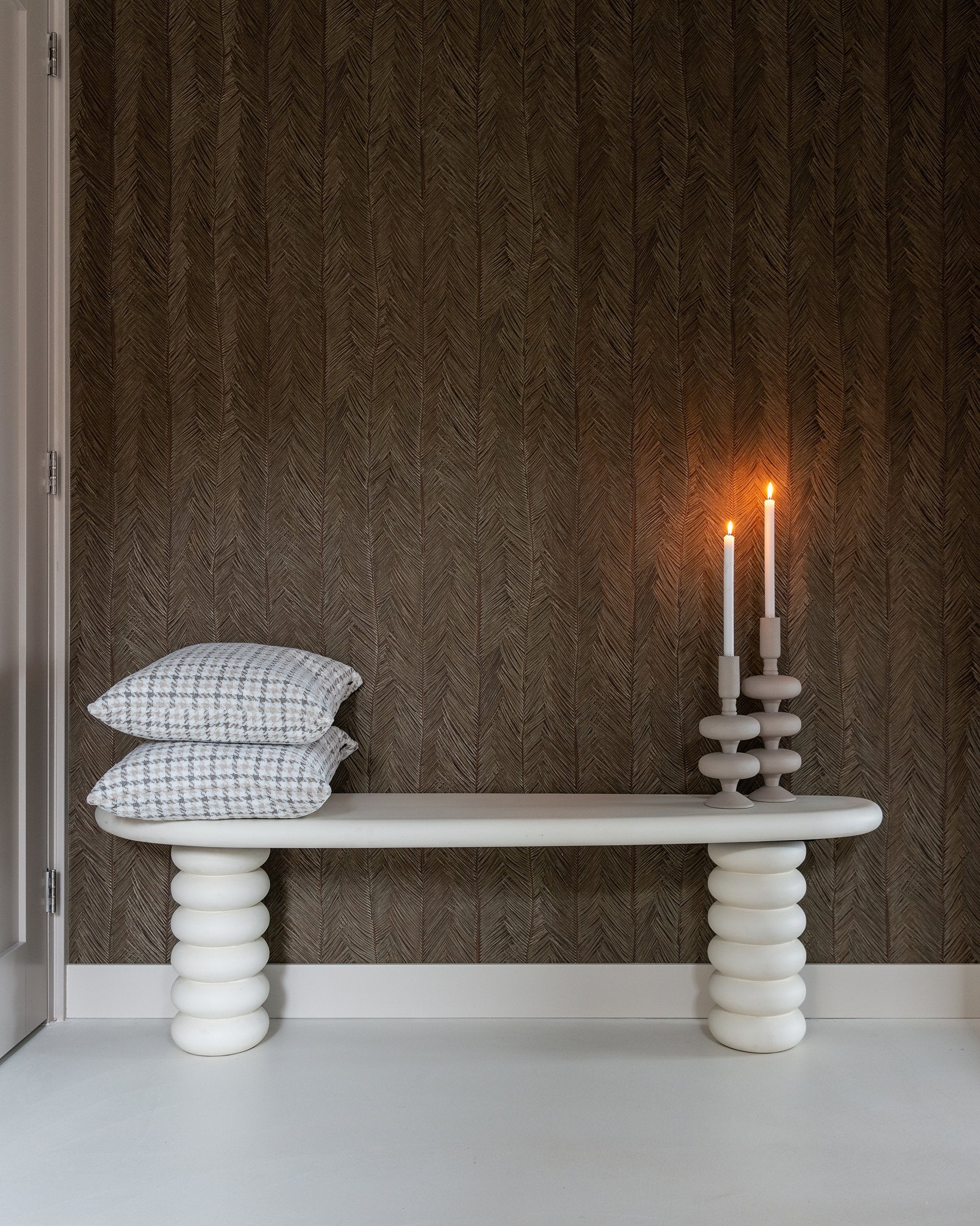 Kussen Juno natural 50x50 (Peacock 01 nature)