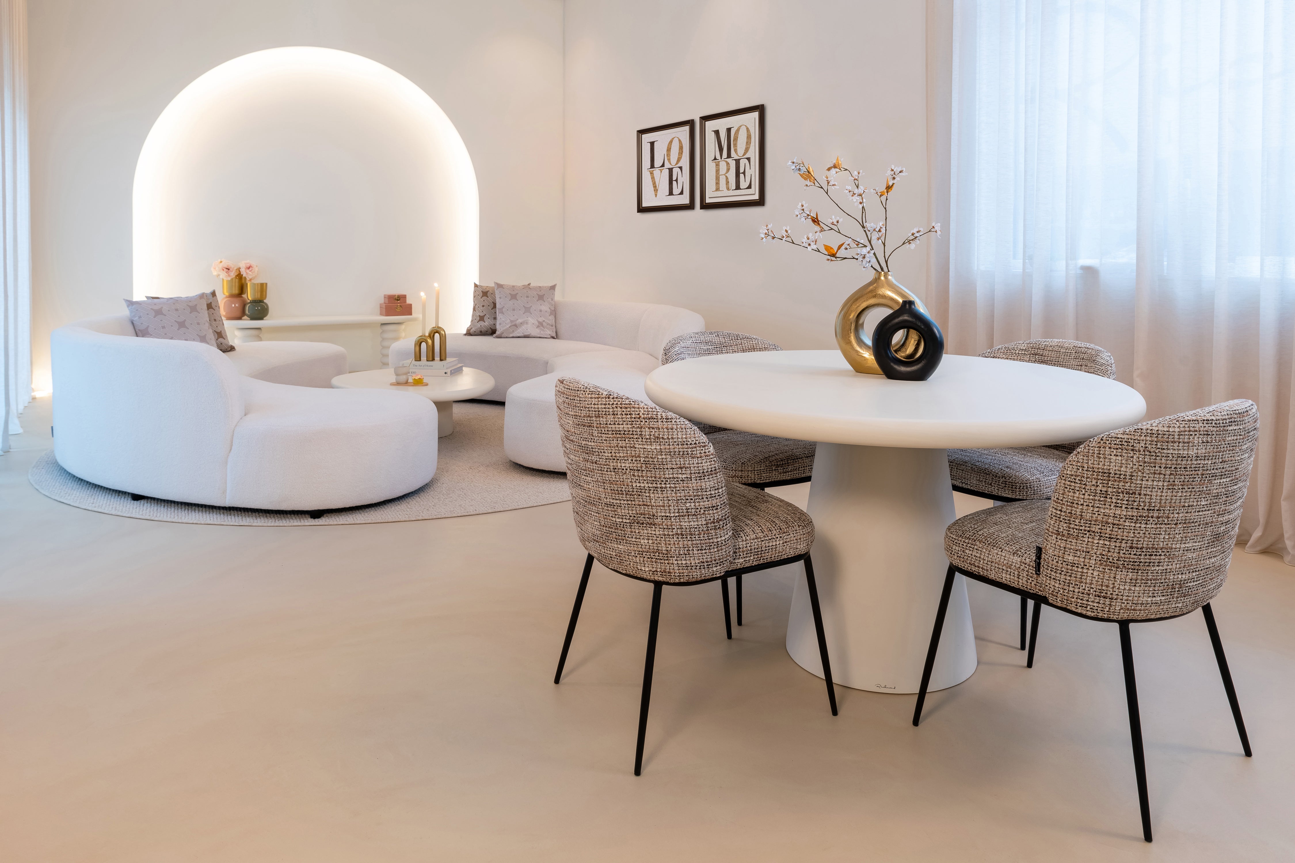 Eettafel Bloomstone – 130 cm – Wit