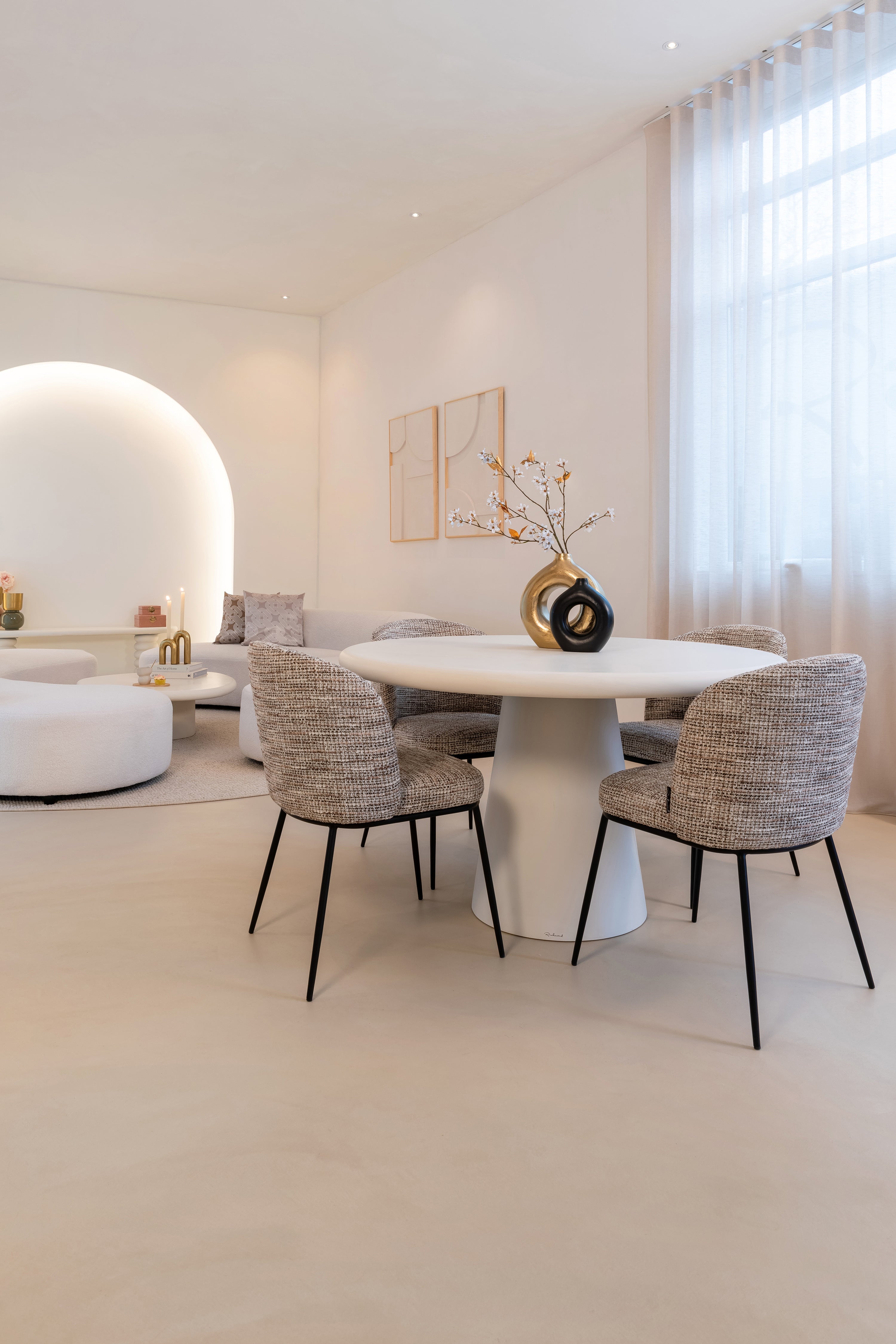 Eettafel Bloomstone – 130 cm – Wit