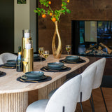 Ovale Eettafel La Cantera Travertin – 240 x 110 cm