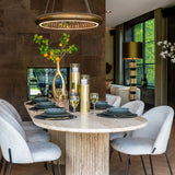 Ovale Eettafel La Cantera Travertin – 240 x 110 cm