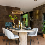 Ovale Eettafel La Cantera Travertin – 240 x 110 cm