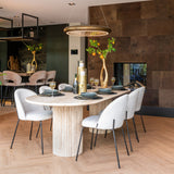 Ovale Eettafel La Cantera Travertin – 240 x 110 cm