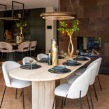 Ovale Eettafel La Cantera Travertin – 240 x 110 cm