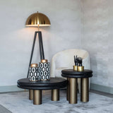 Bijzettafel Macaron (Black rustic)