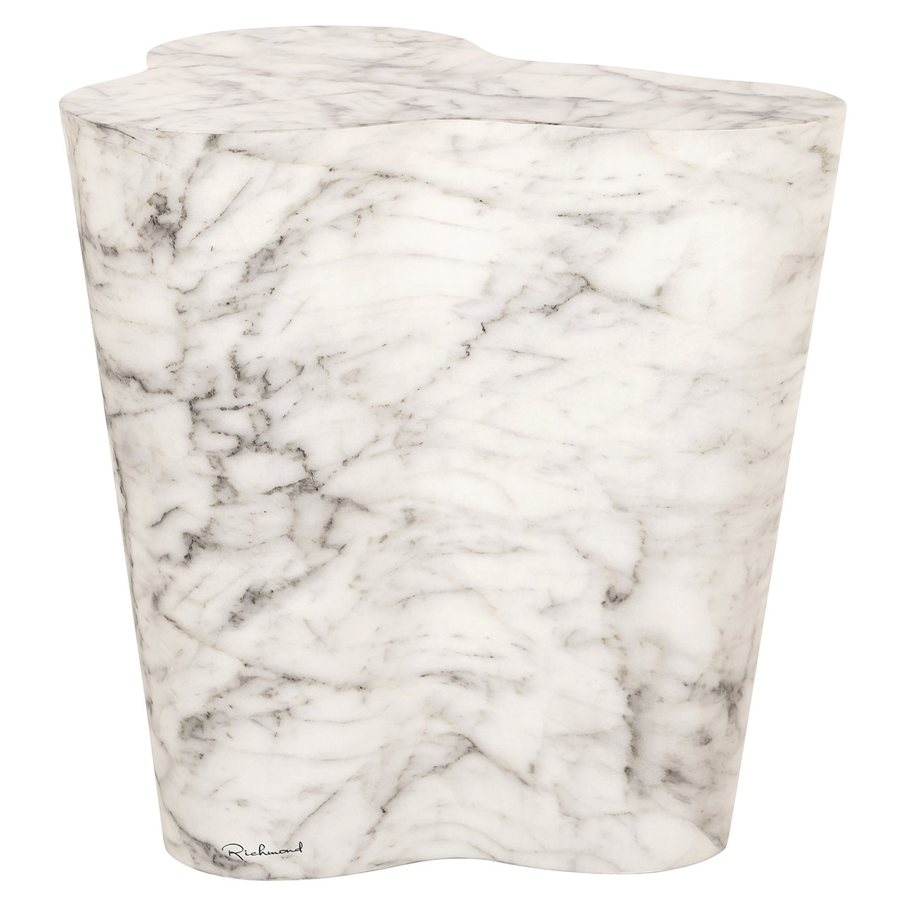 Bijzettafel Rockyard faux wit marmer indoor/outdoor (White)