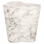 Bijzettafel Rockyard faux wit marmer indoor/outdoor (White)