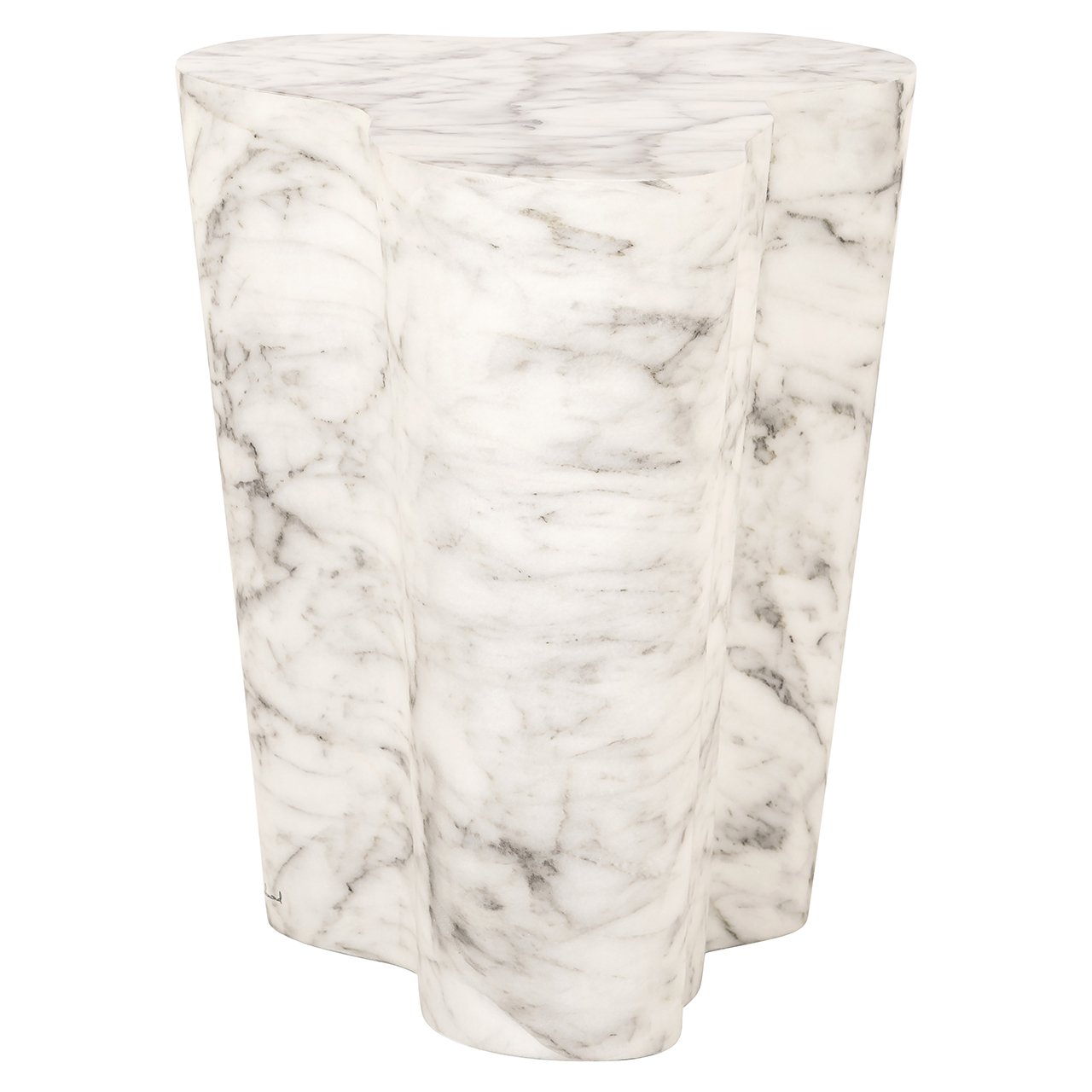 Bijzettafel Rockyard faux wit marmer indoor/outdoor (White)