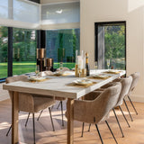 Eettafel Whitebone – 235 x 100 cm  Visgraat eikenhout Kleur Verona Grey