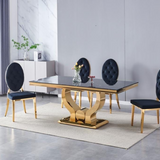 Eettafel 'Trophee' 180cm — Poten in Goudkleur