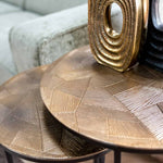 Bijzettafel Tulum set van 2 (Brushed Gold)