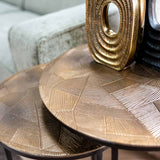 Bijzettafel Tulum set van 2 (Brushed Gold)