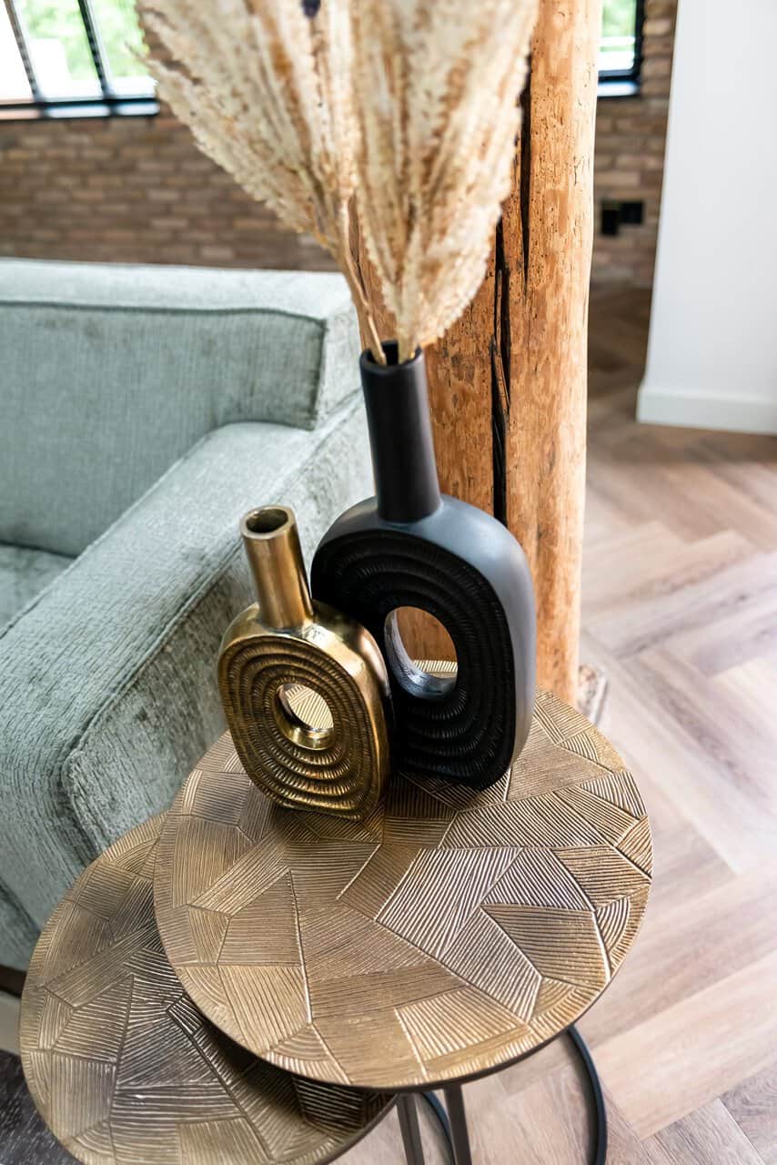 Bijzettafel Tulum set van 2 (Brushed Gold)