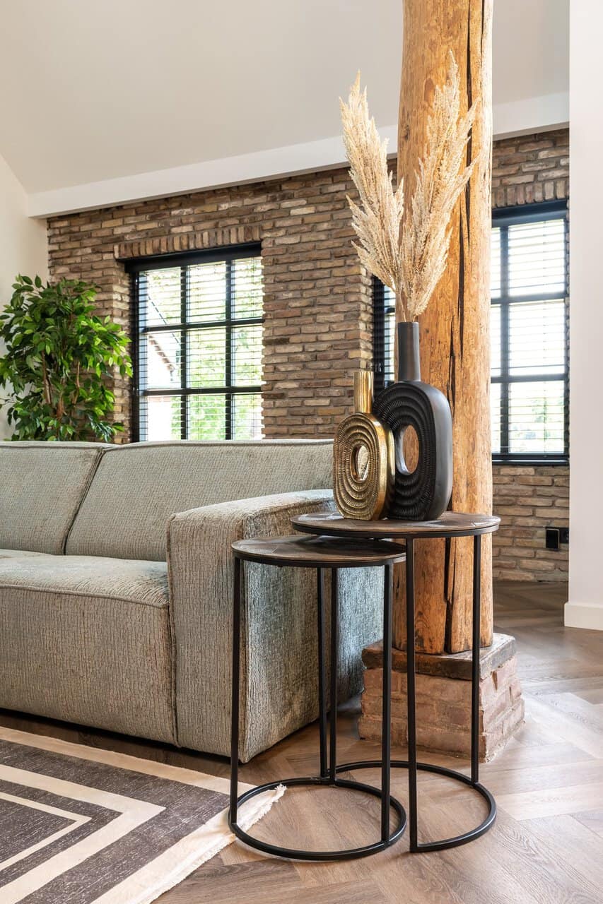 Bijzettafel Tulum set van 2 (Brushed Gold)