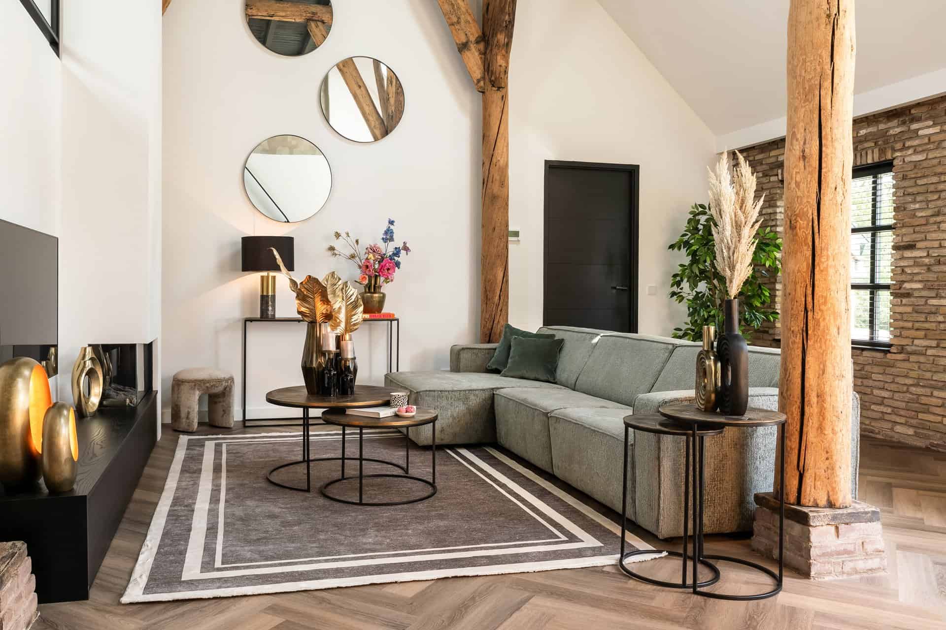 Bijzettafel Tulum set van 2 (Brushed Gold)