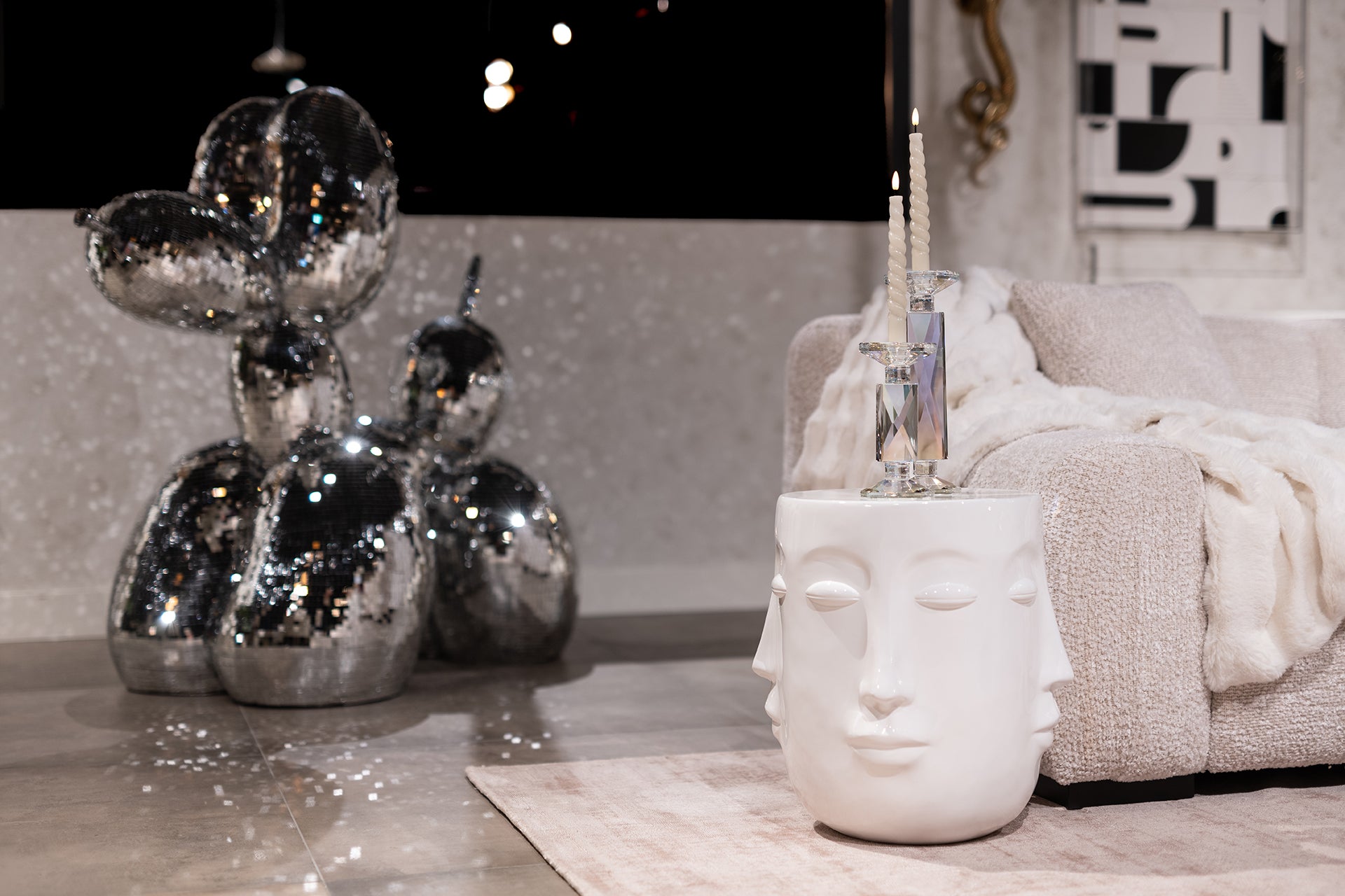 Bijzettafel Christy wit