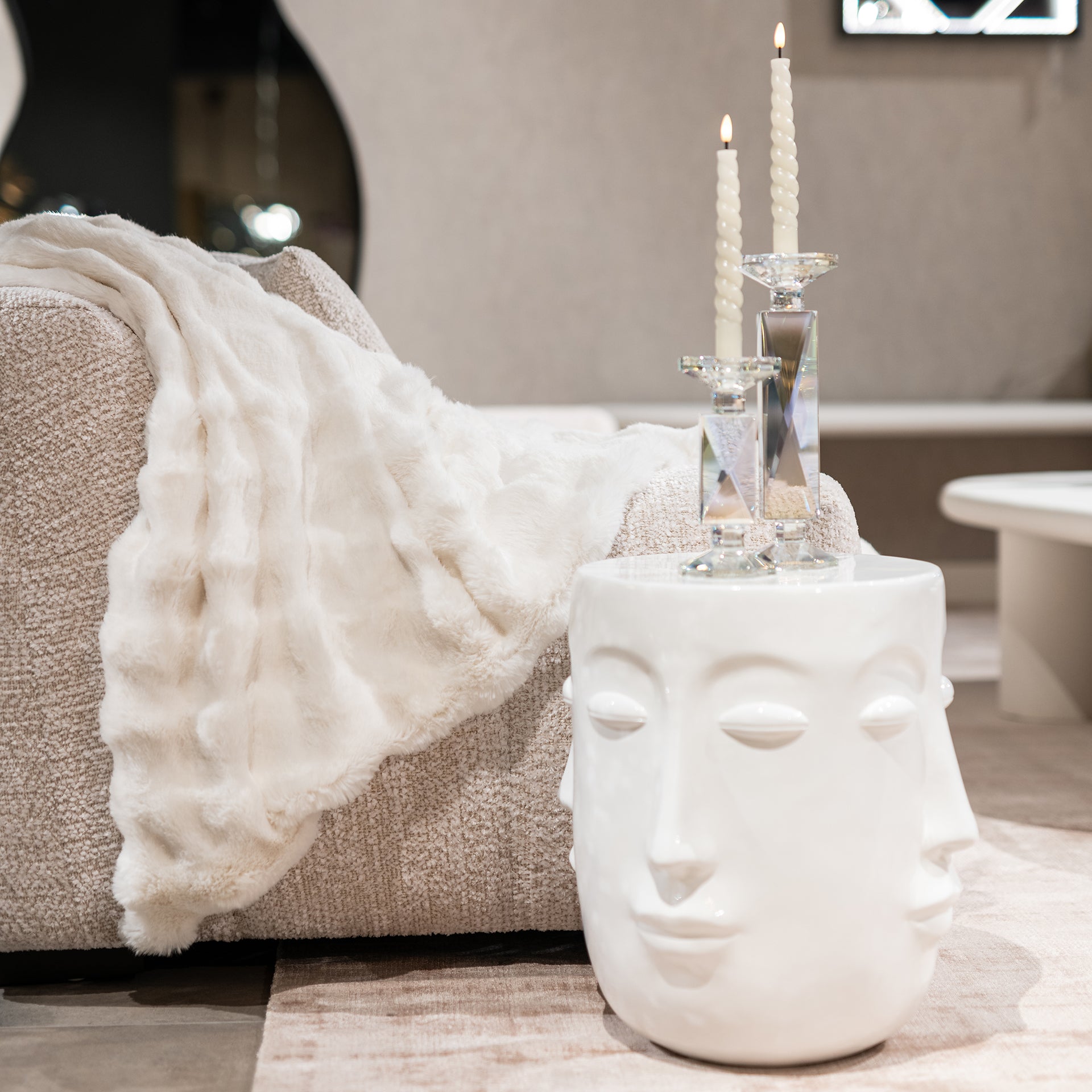 Bijzettafel Christy wit