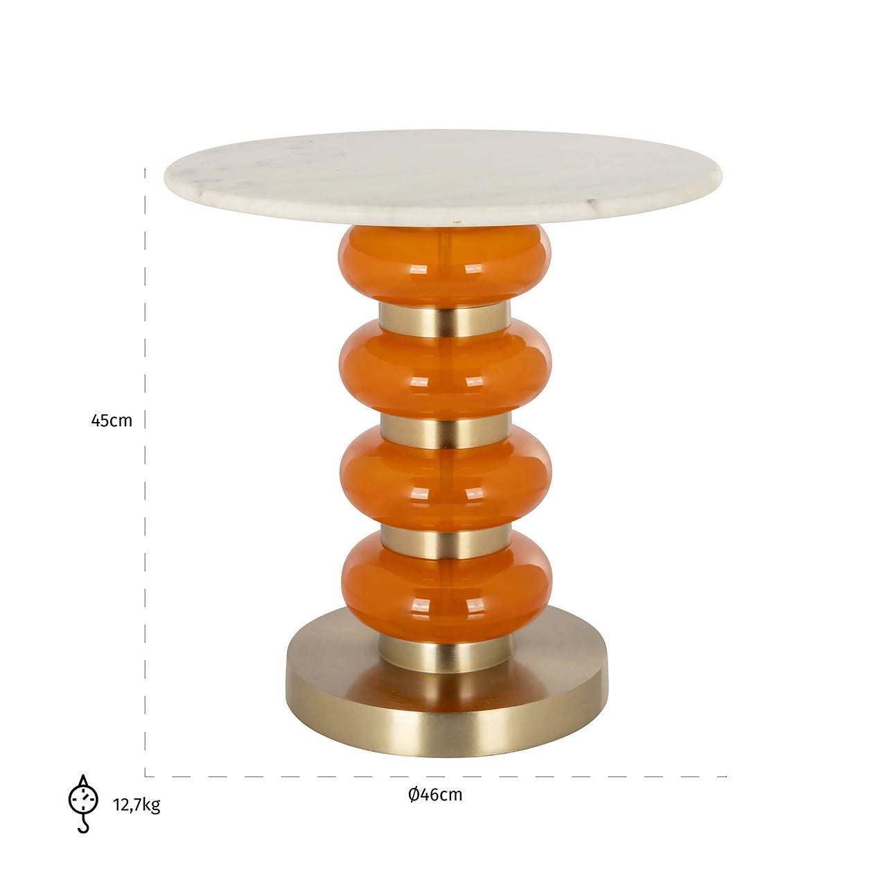 Bijzettafel Boann orange (Orange)