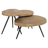 Bijzettafel Usha met glas (Pink)