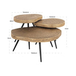 Bijzettafel Usha met glas (Pink)