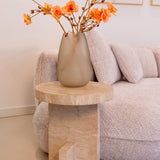 Bijzettafel Biltmore Italian Travertine (Beige)