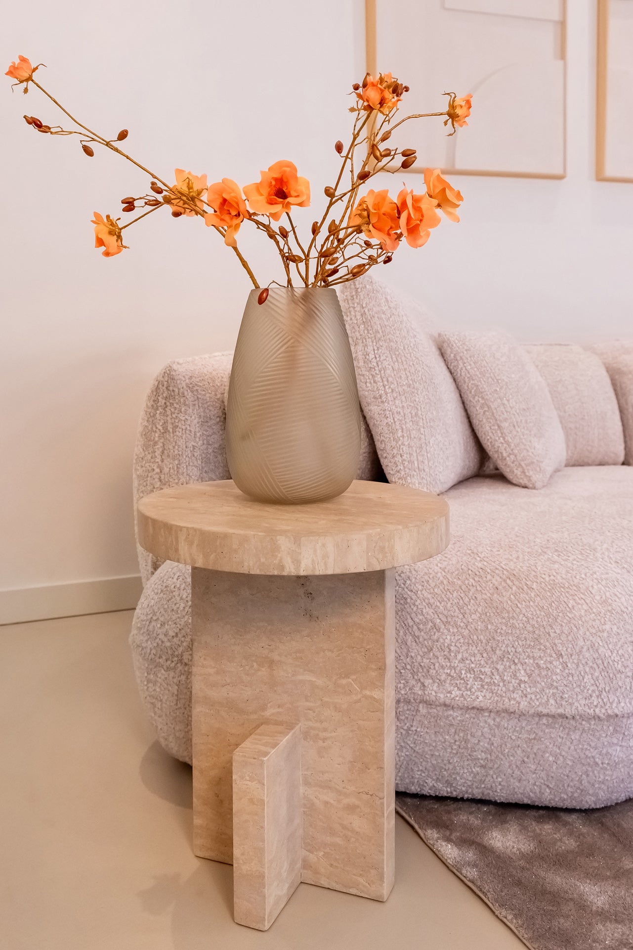 Bijzettafel Biltmore Italian Travertine (Beige)