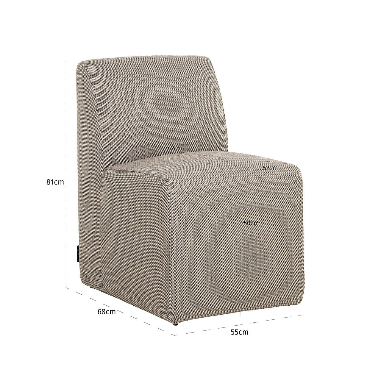 Outdoor eetkamerstoel Riva taupe (22085 Taupe)