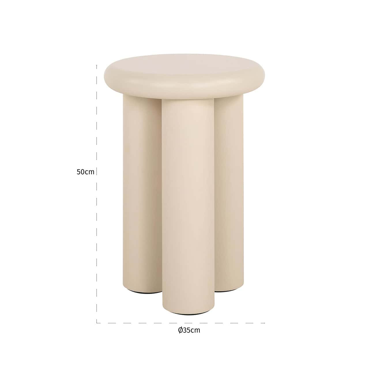 Bijzettafel Elbaz 35Ø (Beige)
