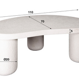Salontafel — XL kiezel organisch — Marmer composiet 