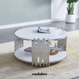 Salontafel 'Rome' 90cm Rond — Poten in Zilverkleur