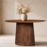 Tafel 'Miguel' 130 cm Rond Mango hout Lichtbruin