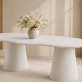 Tafel 'Faro' 220 cm Organisch Cement