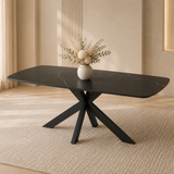 Tafel 'Apollo' 180 cm Deens Ovaal Steen Zwart