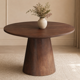 Tafel 'Tommy' 130 cm Rond Mango hout Bruin
