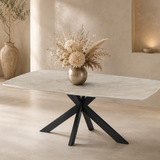 Tafel 'Apollo' 180 cm Deens Ovaal Glanzend Steen Shakespear Beige