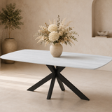 Tafel 'Apollo' 180 cm Deens Ovaal Steen Baroque Grijs