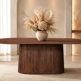 Tafel 'Miguel' 200 cm Ovaal Mango hout Lichtbruin