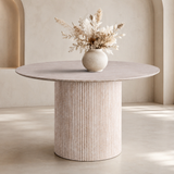 Tafel 'Lagos' 120 cm Rond Decor Travertin Beige