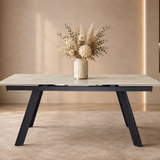 Uitschuifbare tafel 'Hera' 160-240 cm Rechthoekig Glanzend Shakespear Beige
