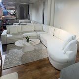 Hoekbank | NIRAYA | Wit teddy stof