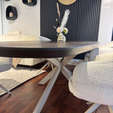 Eettafel Madison Walnut | | Deens Ovaal | Poot Sand