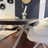 Eettafel Madison Walnut | | Deens Ovaal | Poot Sand